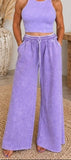 Acid Wash Wide Leg Sweatpant