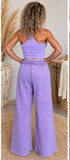 Acid Wash Wide Leg Sweatpant
